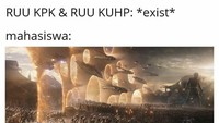 Para mahasiswa berkumpul untuk melaksanakan unjuk rasa untuk menolak kebijakan terkait RUU KPK dan RUU KUHP. Dok. Twitter