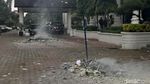 Gedung DPRD Sumbar Porak Poranda Imbas Aksi Demo Mahasiswa