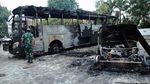 Aksi Rusuh Kemarin Massa Juga Bakar Bus TNI
