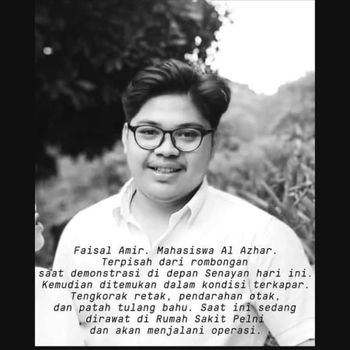 Beri Semangat ke Faisal Amir, Anies Tawarkan Magang di Pemprov DKI