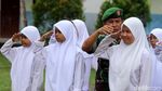 Mengintip Latihan Baris Berbaris Siswa SMP di Simeulue