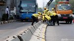 Paska Demo Rusuh Pembatas Busway Gatsu Mulai Diperbaiki