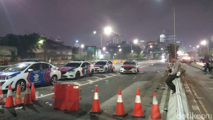 Suasana di Tol Dalam Kota Arah Slipi dekat JCC/Foto: Farih Maulana/detikcom