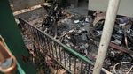 Kondisi Pos Polisi Palmerah yang Terbakar Pascabentrok