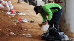Sampah Sisa Demo di DPR Dibersihkan