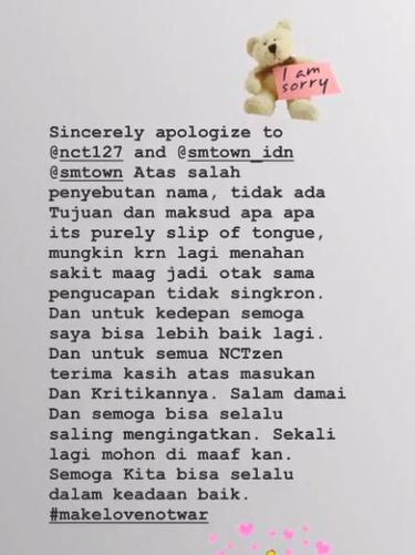 'Didemo' KPopers Gara-gara NCT 127, Luna Maya Minta Maaf