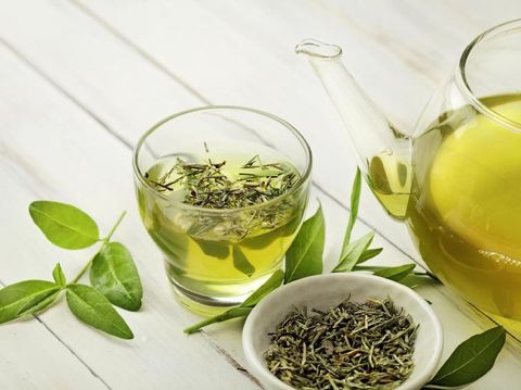 healthy green tea  isolated on white background