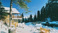 Letaknya yang berada di alam bebas, membuat Lake Agnes Tea House ini jadi destinasi favorit bagi para petualang. Foto: Istimewa