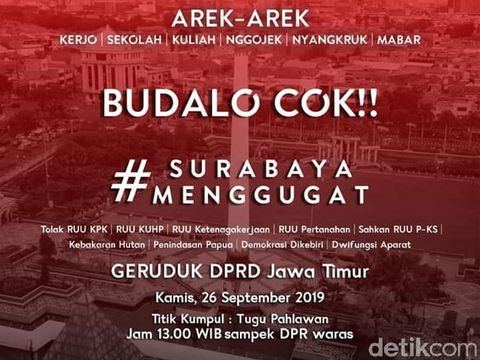 Ajakan berdemo/