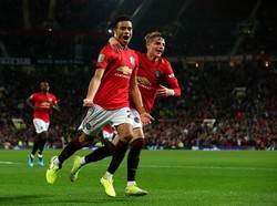 Greenwood akhirnya memecah kebuntuan MU di menit ke-68. Berawal dari umpan Lingard, Greenwood kali ini tidak menyia-nyiakan kesempatan untuk membobol gawang Sanchez lewat sepakan kaki kirinya. Istimewa/Alex Livesey/Getty Images.