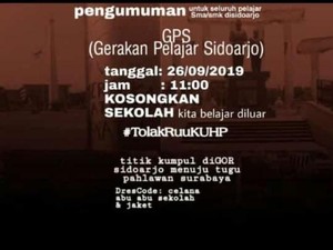 Sekolah dan Dispendik Sidoarjo Bentengi Siswa dari Hoaks Ajakan Demo
