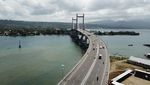 Penampakan Jembatan Merah Putih Usai Gempa di Ambon
