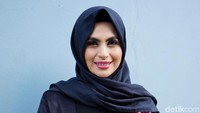 Asha Shara saat ditemui di studio Trans TV, Kapten Tendean, Jakarta Selatan pada Kamis (26/9). Pool/Palevi S/detikFoto.
