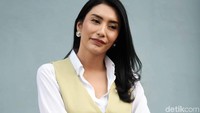 Tyas Mirasih saat ditemui di studio Trans TV, Kapten Tendean, Jakarta Selatan pada Kamis (26/9). Pool/Noel/detikFoto.