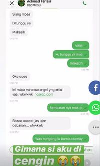 Viral Ojol Chat Olok-olok 'Bisa Ae Jas Ujan Cebanan' ke Vanessa Angel 