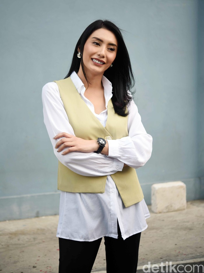 Tyas Mirasih saat ditemui di studio Trans TV.