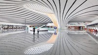 Setiap lapisan ruangan bandara ini dirancang dengan konsep tradisional China. Istimewa/Dok. Boredpanda.