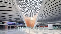 Bandara ini juga dirancang dengan desain yang memaksimalkan pesawat parkir di dekat terminal sehingga jarak tempuh penumpang dengan jalan kaki sangatlah pendek. Istimewa/Dok. Boredpanda.