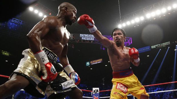 Mayweather menang atas Pacquiao di 2015.