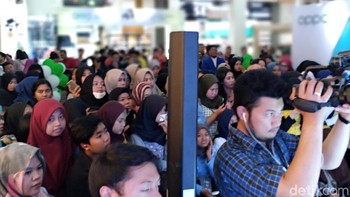 Hari ini, Sabtu (28/9/2019), OPPO dan rekan media berkesempatan menyaksikan keseruan acara memperkenalkan OPPO A9 2020 di Paris Van Java, Bandung. (Aisyah Kamaliah/detikINET)