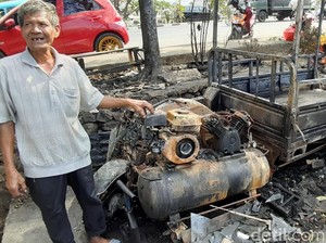 Kakek Ini Jadi Korban Demo Ricuh di Makassar, Tambal Ban Ludes Terbakar