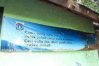 Slogan ajakan membaca (Randy/detikcom)