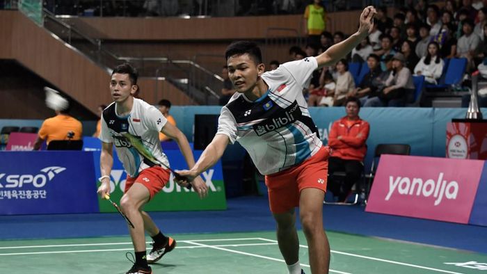 Fajar Alfian/Muhammad Rian Ardianto jadi satu-satunya wakil Indonesia di final Korea Open 2019 (Foto: Jung Yeon-je / AFP) Fajar Alfian/Muhammad Rian Ardianto jadi satu-satunya wakil Indonesia di final Korea Open 2019 (Foto: Jung Yeon-je / AFP)