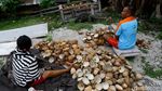 Aktivitas Petani Kopra di Pulau Miangas