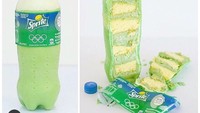 Kue dengan bentuk seperti botol minuman soda ini dibuat dari soda dan matcha. Serba hijau yang bikin mata jadi tertarik melihatnya! Foto: Istimewa