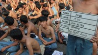 Ribuan pelajar diamankan petugas gabungan di perbatasan antara Jakarta dan Tangerang saat akan mengikuti unjuk rasa ke DPR.