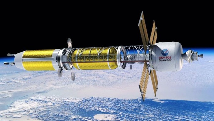 Ilustrasi roket tenaga nuklir. Foto: NASA Ilustrasi roket tenaga nuklir. Foto: NASA