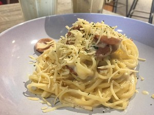 Kopi Dulu: Ketika Fettucine Carbonara Ditemani Es Kopi Susu Kekinian