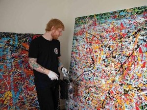 Bergaya Abstrak, Lukisan Ed Sheeran Ditaksir Rp 283 Juta