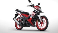 Sementara pilihan warna Honda Racing Red yang terinspirasi dari tim balap Astra Honda Racing Team (AHRT) tetap mempertahankan stripe yang mengombinasi warna merah dan putih sebagai ciri utama. Foto: Dok. AHM