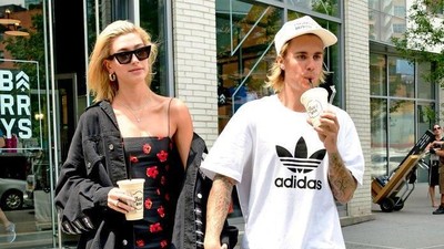 Romantisnya Justin Bieber dan Hailey Baldwin Saat Kulineran Bersama