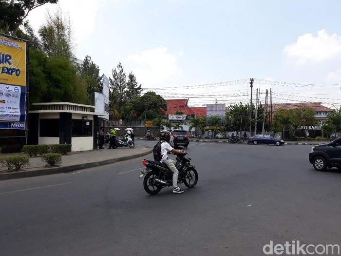 Suasana bunderan UGM jelang aksi #GejayanMemanggil2, Senin (30/9/2019).