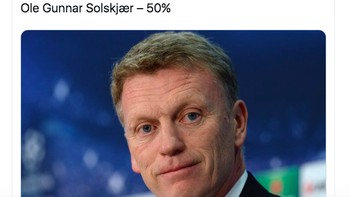 Setelah dilihat-lihat, prestasi David Moyes selama melatih MU tak buruk-buruk amat. Foto: Twitter
