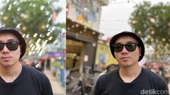 Portrait jelang malam, lebih suka efek mana? Foto: Adi Fida Rahman/detikINET