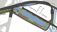 Dari gambar desain yang beredar, rencananya Kalimalang akan memiliki 4 zona yang terbagi ke dalam area utara seluas 5.290 meter persegi dan area selatan 13.900 meter persegi. (dok. Humas Pemprov Jabar)