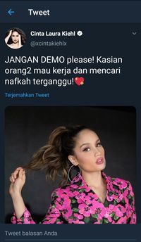 Harap Tak Ada Demo Lagi, Foto Cinta Laura Bikin Salah Fokus