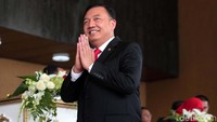 Kepala BIN Budi Gunawan memasuki ruang pelantikan.