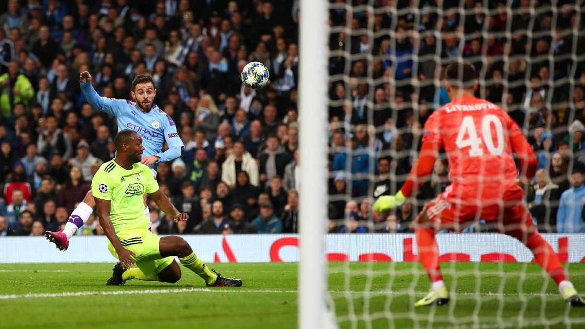 Manchester City vs Dinamo Zagreb berakhir 0-0 di babak pertama. (Foto: Clive Brunskill/Getty Images)