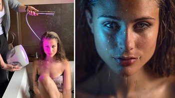 Memanfaatkan shower dan lampu LED. Foto: Kai Böttcher