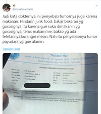Netizen Ini Cuhat Terkena Tumor Payudara Karena Rutin Makan Junk Food dan Mie Instan
