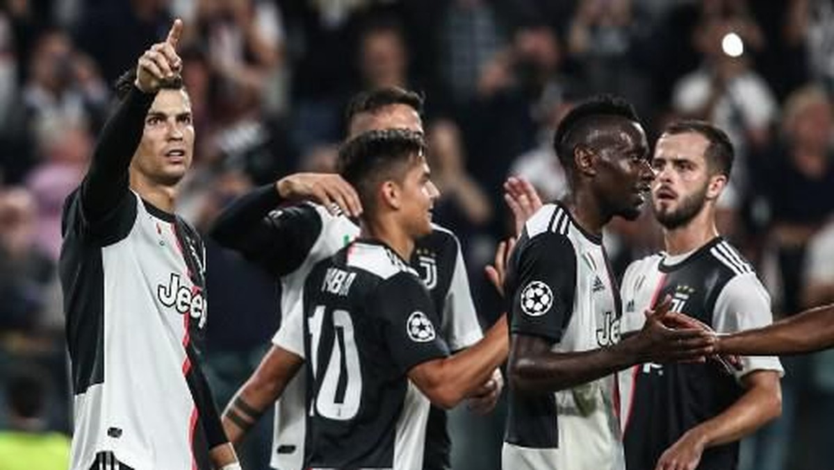 Juventus menang 3-0 atas Bayer Leverkusen di laga kedua Grup D Liga Champions 2019/2020. (Foto: Isabella BONOTTO / AFP)