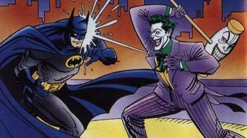 Dasi kupu-kupu Joker bukan hiasan semata. Di dalamnya ada cairan asam yang berbahaya dan ia pernah menggunakannya ketika bertarung dengan lawan abadinya, Batman. Foto: Screen Rant