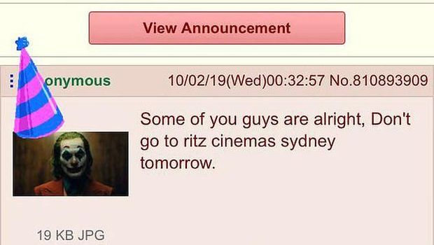Penembakan Massal Ancam Pemutaran 'Joker' di Bioskop Sydney