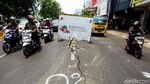 Hati-hati, Ada Jalan Retak di Kawasan Hayam Wuruk Jakarta