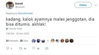 Lelucon yang satu ini bikin mikir. Masa ayam yang males jenggotan makanya ditumis. Maksudnya dikumis kali ya? Foto: instagram