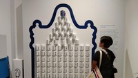 Ini adalah miniatur-miniatur rumah tradisional Belanda. KLM berikan rumah-rumahan keramik ini untuk pada penumpang bussiness class (Tasya/detikcom)
